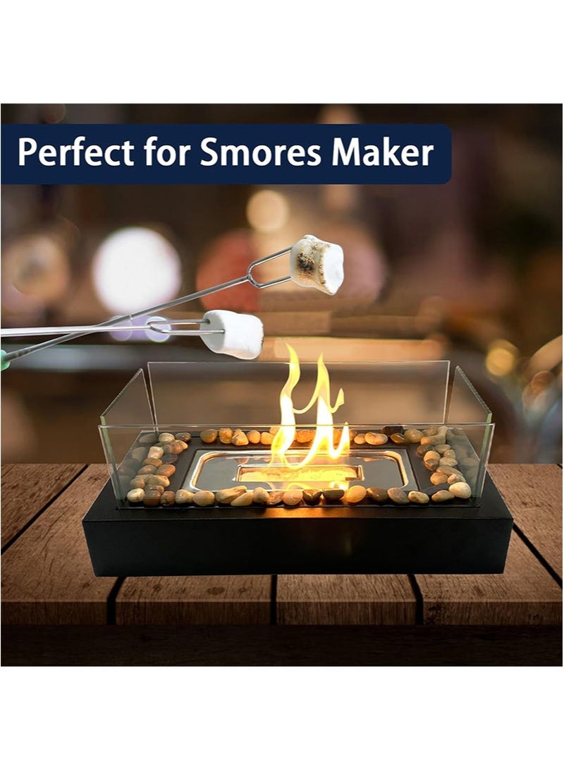 Apustim Tabletop Fire Pit with Pebbles and 4 Panels Compact Indoor/Outdoor Tabletop Fire Pit Ideal for Making Cotton Candy Sandwich Cookies，Parties，Patio Camping Decor，Gift Ideas （Black） - Image 2